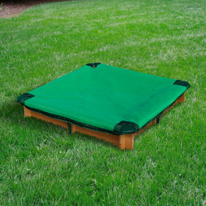 Interlocking 3.62 ft. Square Sandbox with Cover