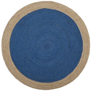 Buy Cayla Fiber Hand-Woven Royal Blue/Natural Area Rug!