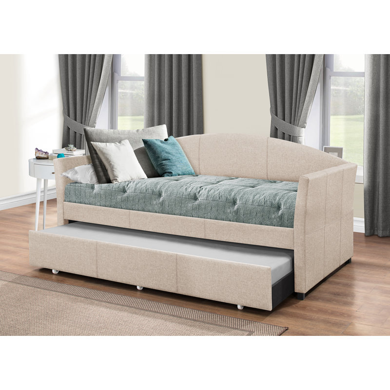 Alvina Upholstered Daybed With Trundle Reviews Birch Lane Alvina Upholstered Daybed With Trundle