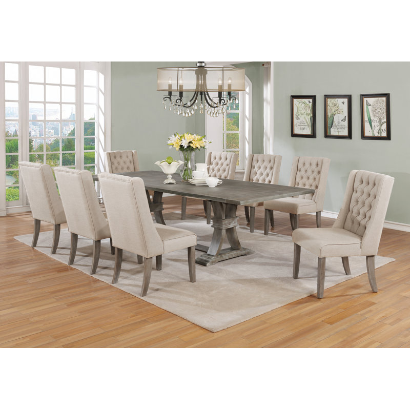 Gracie Oaks Denville 9 Piece Dining Set Reviews Wayfair