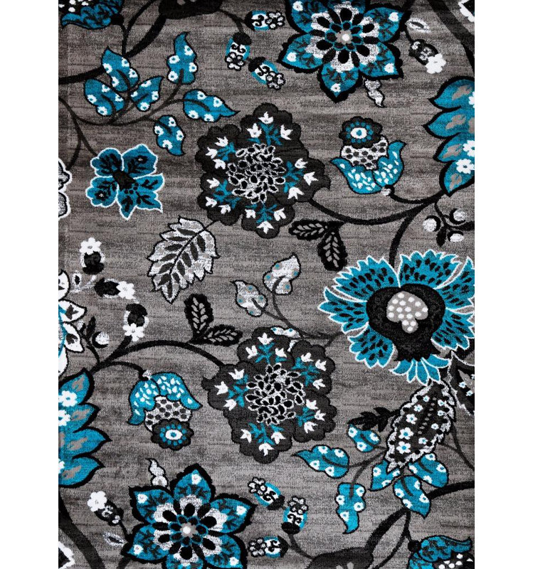 Red Barrel Studio Chapman Turquoise Gray Indoor Outdoor Area Rug Chapman Turquoise Gray Indoor Outdoor Area Rug