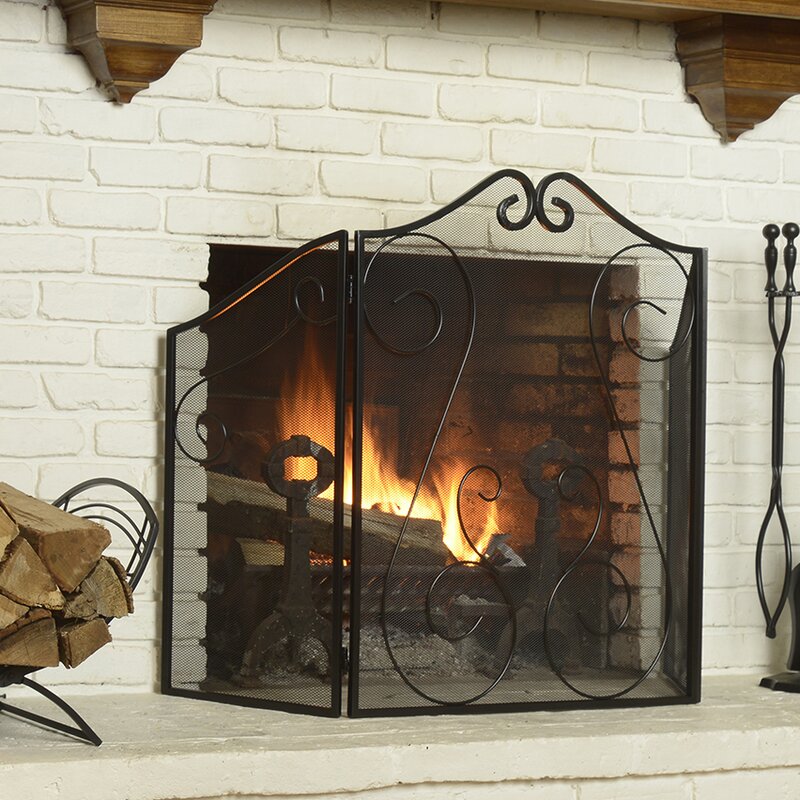 ShelterLogic 3 Panel Steel Fireplace Screen & Reviews | Wayfair