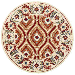8ft Round Rugs Wayfair Arla Ogee Medallion Rust Round Rug