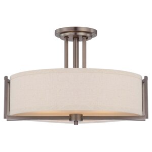 Bobadilla Contemporary 3-Light Semi Flush Mount