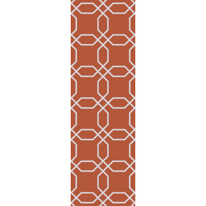 Larksville Rust/Ivory Indoor/Outdoor Area Rug