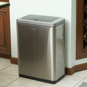 Stainless Steel 10.5 Gallon Motion Sensor Multi-Compartments Trash and Recycling Bin