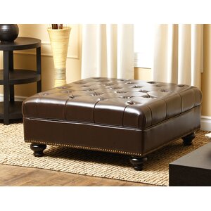 Novak Leather Cocktail Ottoman