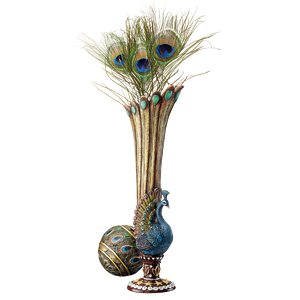 Peacock Bud Vase