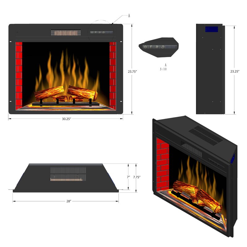 Akdy Electric Fireplace Insert And Reviews Wayfair