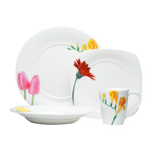 Dutch Garden 16 Piece Dinnerware Set, Service for 4