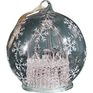 Light Up Glass Nativity Ornament