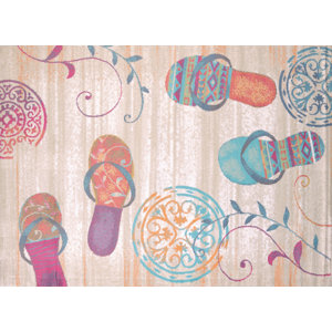 Regional Concepts Flip Flop Shore Natural Area Rug