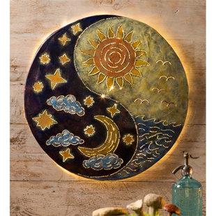 Sun And Moon Wall Art Wayfair Co Uk Sun And Moon By Yin Yang Art Print Plaque