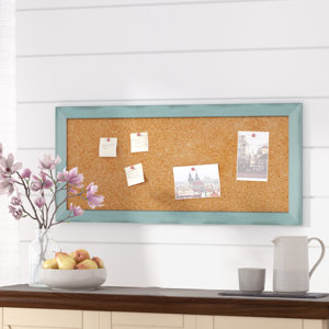 Rustic Framed Cork Bulletin Board