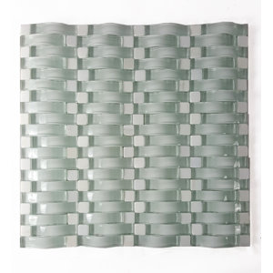 Wave Random Sized Glass Mosaic Tile in Blue