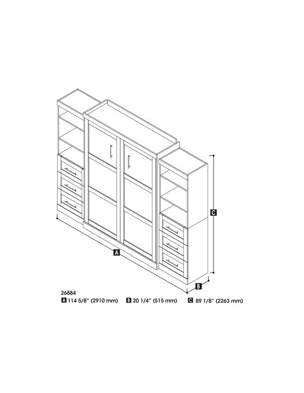 Red Barrel Studio Jordan Queen Storage Murphy Bed & Reviews Wayfair