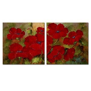 Sage Green Wall Art Wayfair Red Poppies Wall Art Set