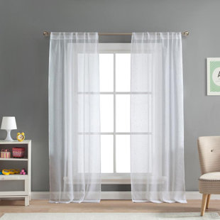 Smart Sheer Insulated Curtains Wayfair Dariell Solid Semi Sheer Thermal Rod Pocket Curtain Panels Set Of 2