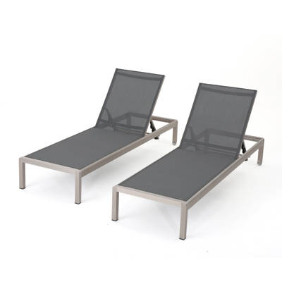 Lacon Mesh Chaise Lounge Set Reviews Allmodern Lacon Mesh Chaise Lounge Set Of 2