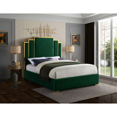 Emerald Green Velvet Bed | Wayfair