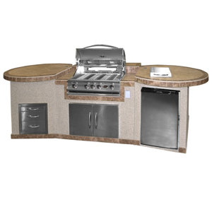 4-Burner Built In Propane Gas Grill with Cabinet