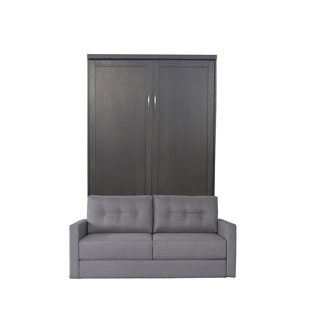 Murphy Bed Sofa Combo Wayfair Ca Andrew Queen Size Murphy Bed With Sofa In Metro Grey Finish And Scotts Highland Fabric