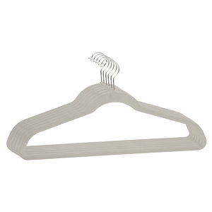 Wide Velvet Coat Non-Slip Hanger (Set of 6)
