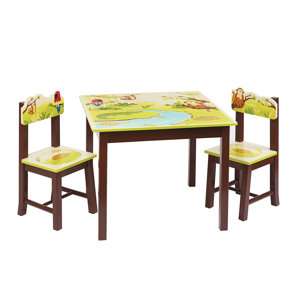 Dorian Kids 3 Piece Rectangle Table and Chair Set