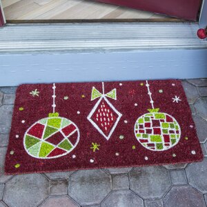 Geo Ornaments Handwoven Coconut Fiber Doormat