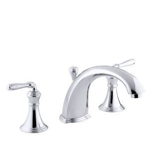 Devonshire Deck-/Rim-Mount Bath Faucet Trim for High-Flow Valve with 8-15/16