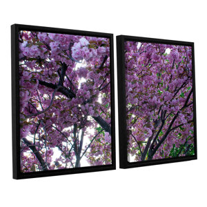 Spring Flowers by Dan Wilson 2 Piece Framed Photographic Print on Canvas Set