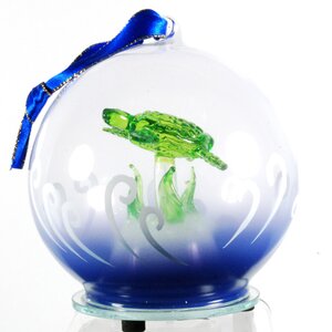 Light Up Glass Sea Turtle Ornament