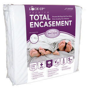 Lock-Up Premium Total Encasement Bed Bug Hypoallergenic Waterproof Mattress Protector (Set of 6) by JT Eaton