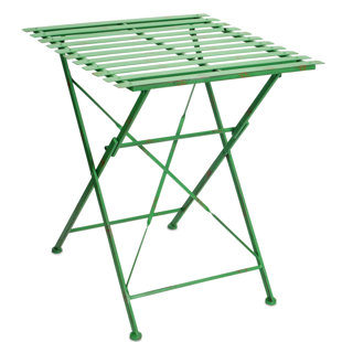 Folding Outdoor Bistro Tables You Ll Love Wayfair Trujillo Slotted Folding Bistro Table
