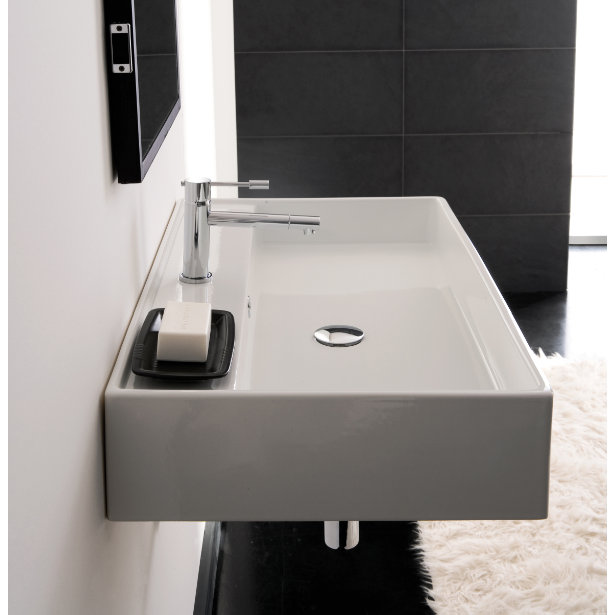 Wall Mounted Sinks Bathroom scarabeonameeks teorema ceramic 24" wall mounted sink with Wall Mounted Sinks Bathroom scarabeonameeks teorema ceramic 24" wall mounted sink with
