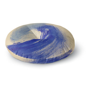 Infinite Spray Art 'Waveology' Round Floor Pillow