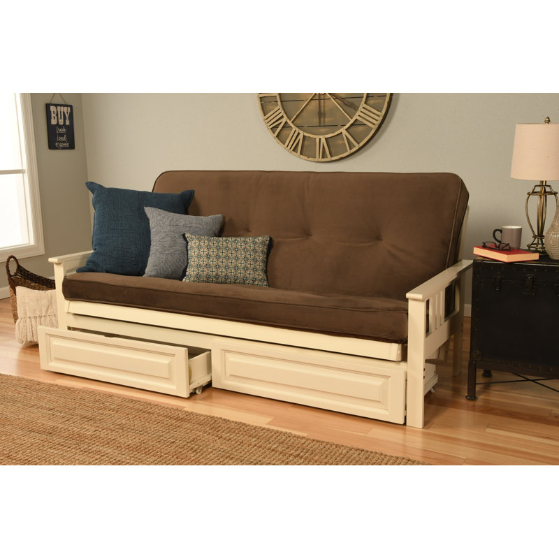 Red Barrel Studio Leavittsburg Futon And Mattress With Storage Leavittsburg Futon And Mattress With Storage Drawers