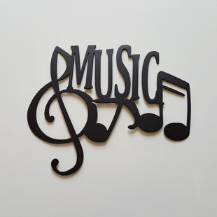 Musical Notes Wall Decor Wayfair Music Word With Notes Metal Wall Décor