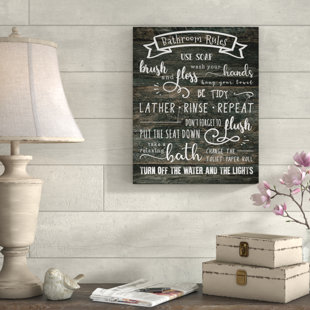 art for bathroom watercolor bathroom rules textual art on wrapped canvas bath laundry wall art for bathroom watercolor bathroom rules textual art on wrapped canvas bath laundry wall
