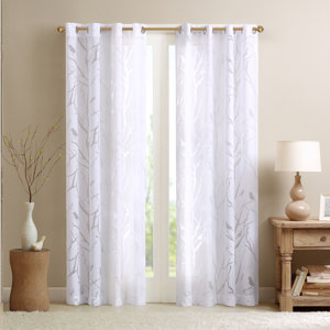 Givens Wildlife Sheer Grommet Single Curtain Panel