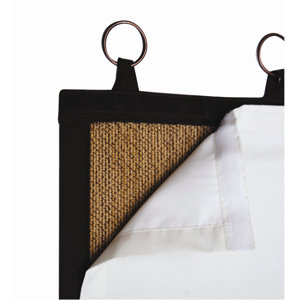 Bencomo Insulated Solid Blackout Thermal Tab top Single Curtain Panel
