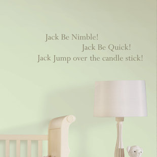 Baby Nursery Lights Wayfair Co Uk Jack Be Nimble Baby Nursery Rhyme Wall Sticker