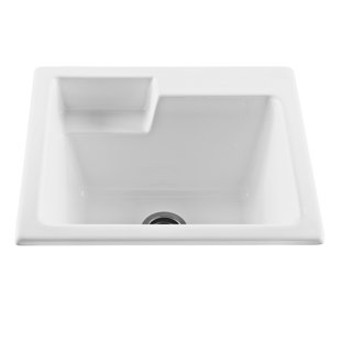 Porcelain Laundry Sink Wayfair 25 X 22 Drop In Undermount Laundry Sink
