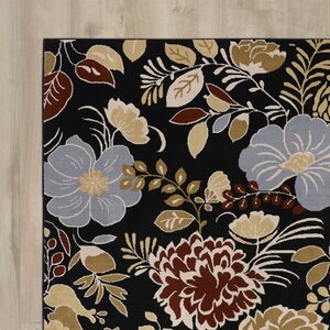 Norine Black Area Rug