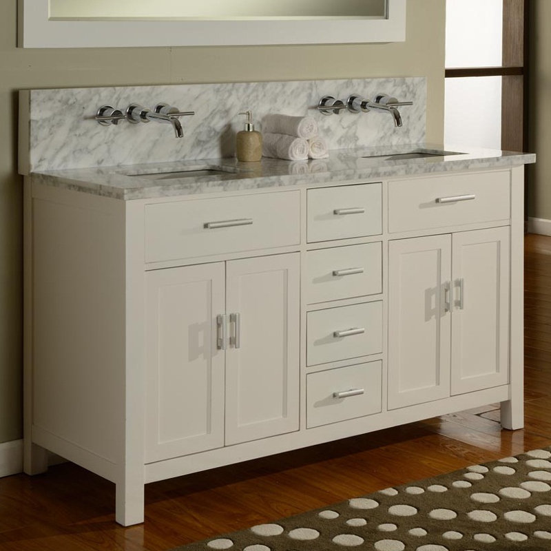 Direct Vanity Sink Hutton Spa 63 Double Premium Bathroom Set Hutton Spa 63 Double Premium Bathroom Vanity Set With Mirror