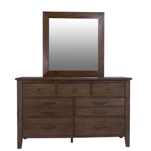 Driftwood 7 Double Dresser with Mirror by Panama Jack Home