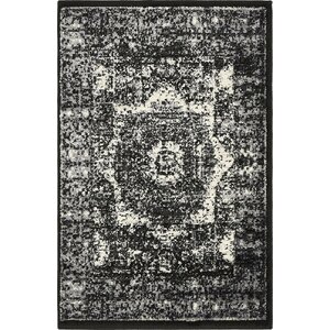 Yareli Gray/Black Area Rug