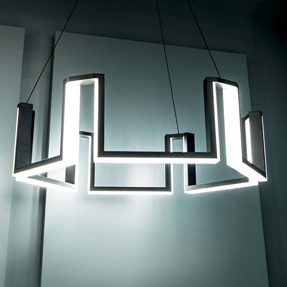 Gotham 1 Light Led Geometric Chandelier Gotham 1 Light Led Geometric Chandelier