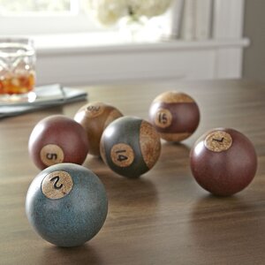 Antiqued Billiard Balls (Set of 6)
