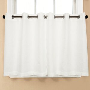 Jackson Textured Solid Kitchen Tier Curtain (Set of 2)